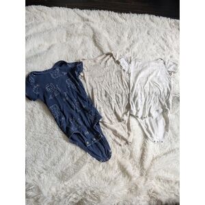 Gerber And Carter's Printed Short Sleeve Cotton Bodysuits Size 18 Months